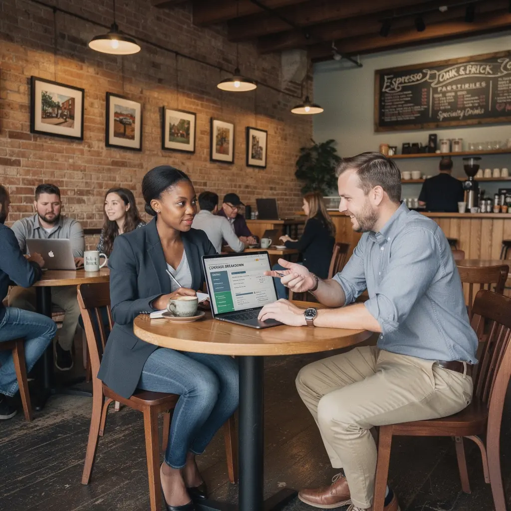 Obrazek przedstawiający porównanie różnych ofert ubezpieczeniowych na stole.