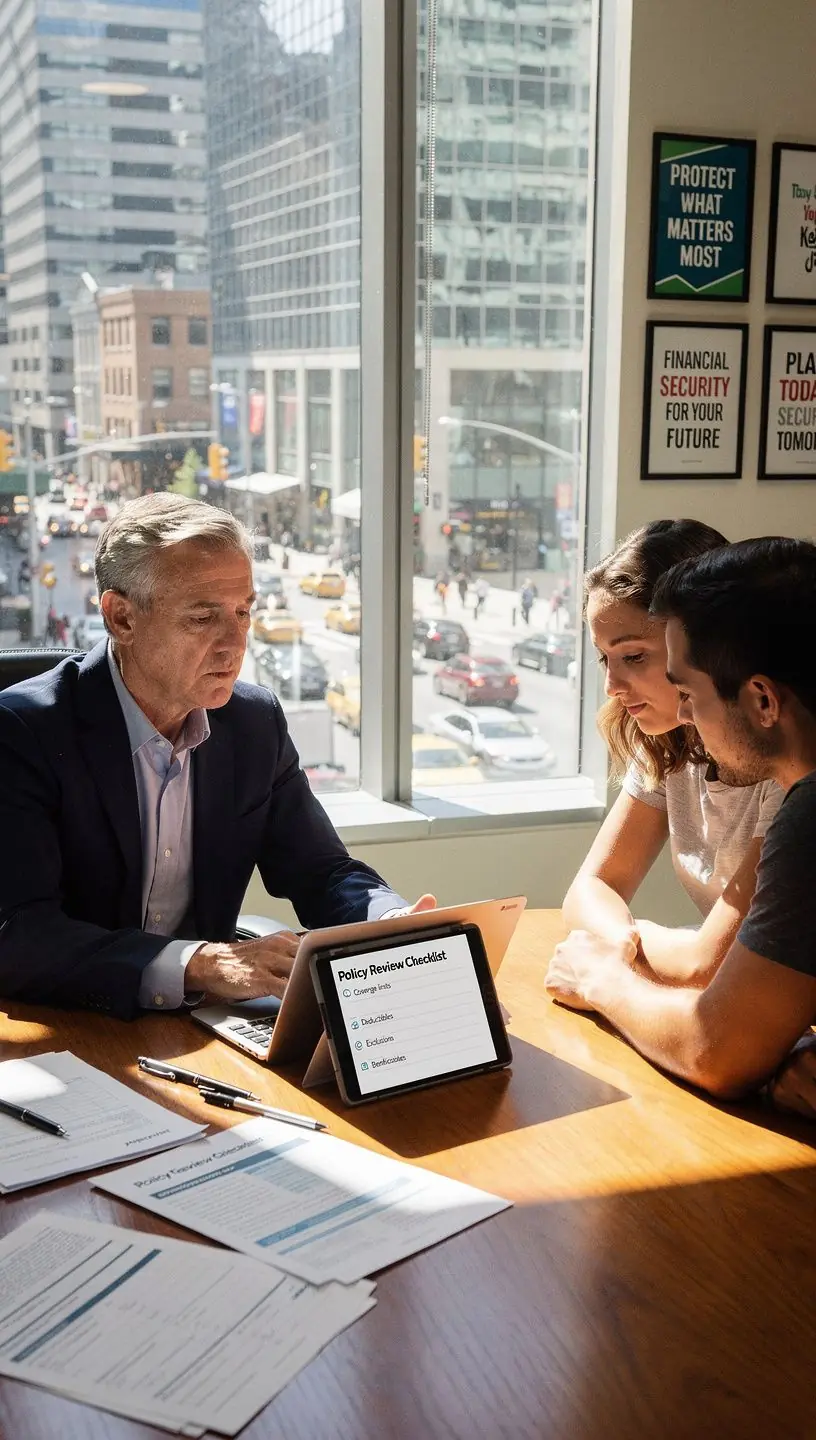 Ilustracja z notatnikiem i długopisem, wskazująca na zapisywanie ważnych informacji o ubezpieczeniu.